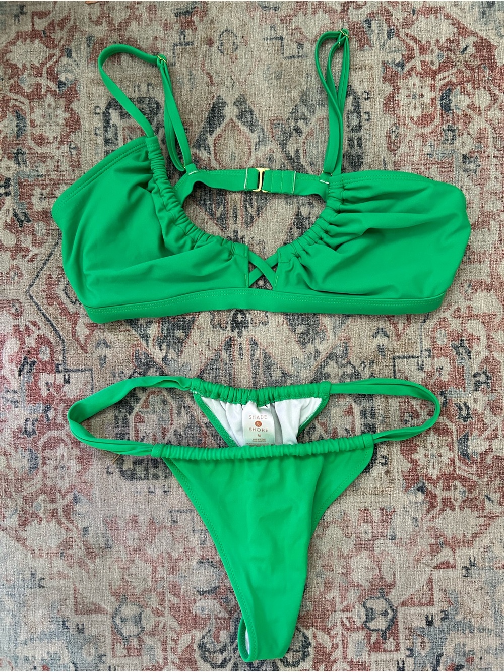 Shade & Shores Medium Green Bikini Set